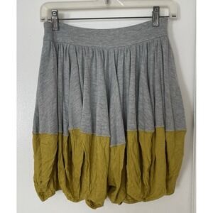 Bi color mustard yellow and gray Bubble Baloon Puffball Pouf Skort Small Y2K 80s